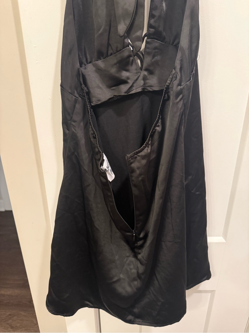 Princess Polly Black Halter Mini Dress with Deep V - Picture 7 of 7